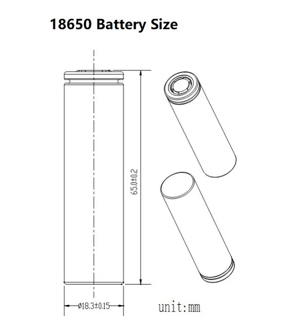 18650 電池尺寸