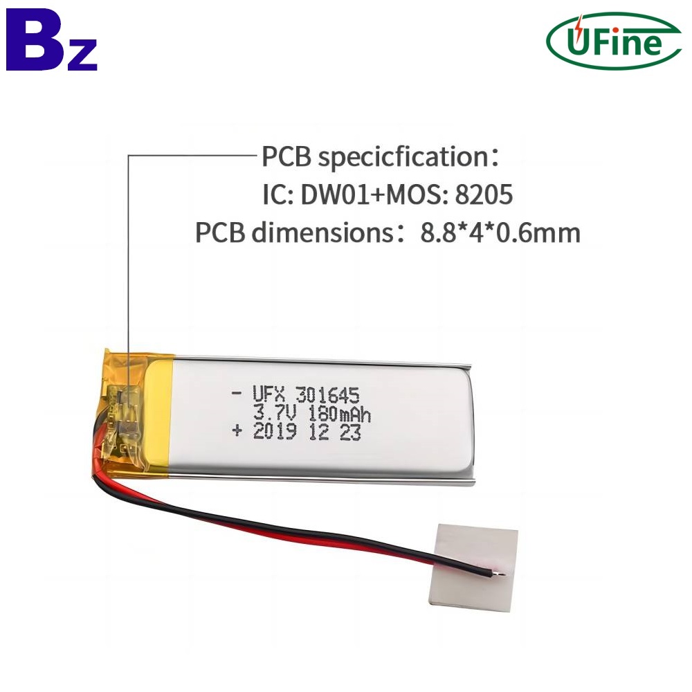 3.7V 180mAh 血糖儀電池