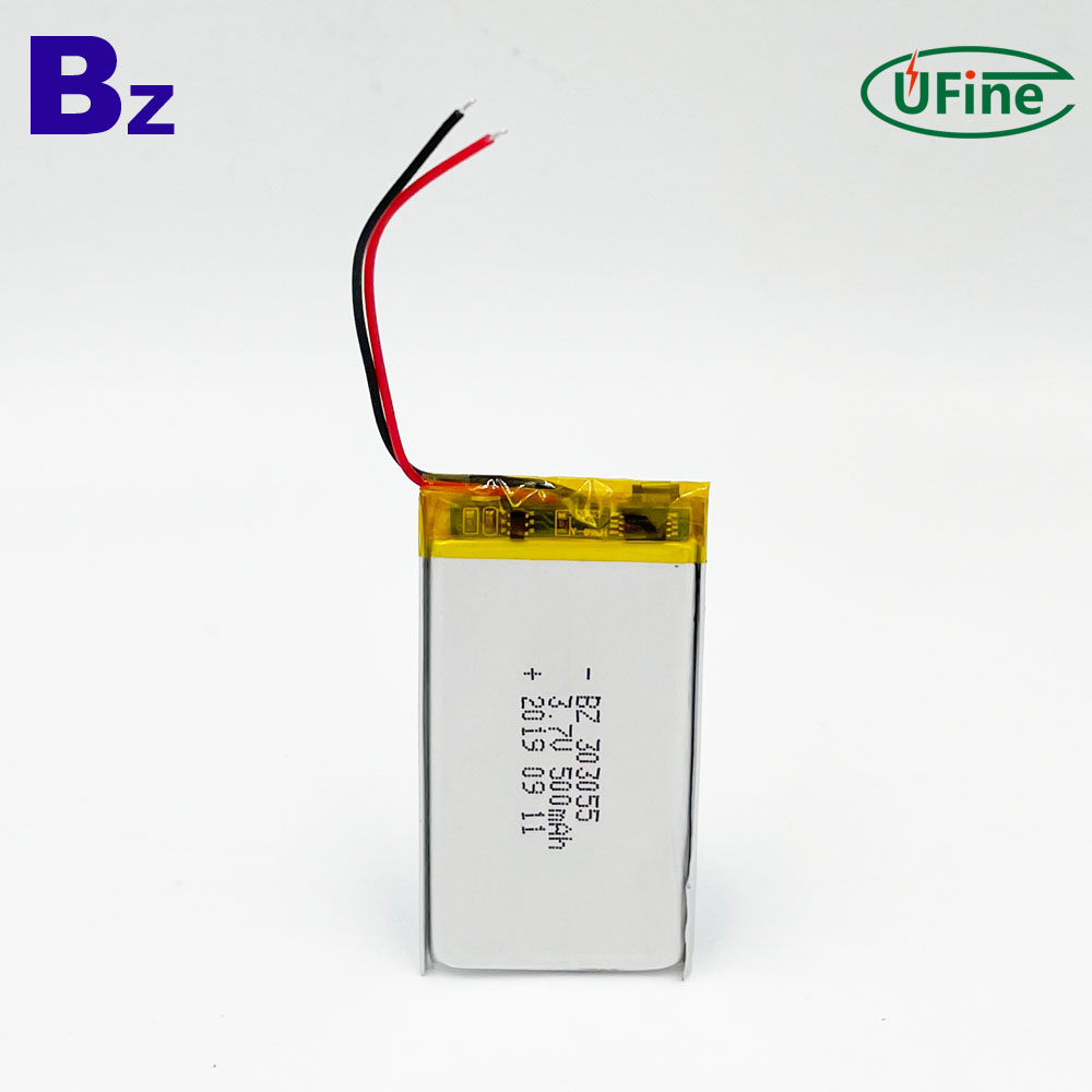 303055 500mAh 3.7V Lipo Battery