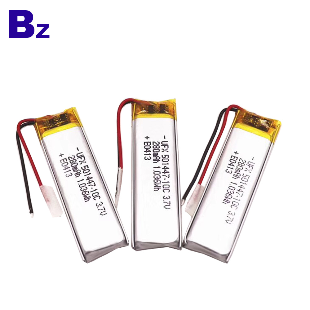 501447 10C 3.7v 280mAh Lipo Battery