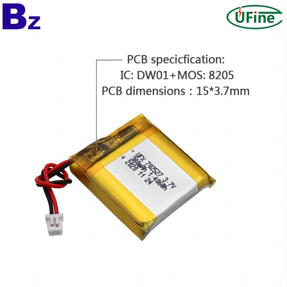 3.7V 380mAh 鋰離子電池