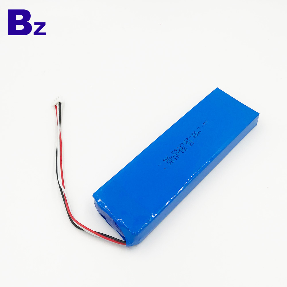 7.4V Li-Polymer Battery With Wire and Plug